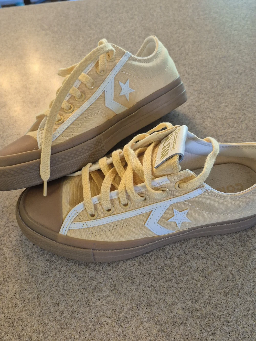 Converse Big Kids All Star Low-Top Sneakers in Pale Yellow Size 4
